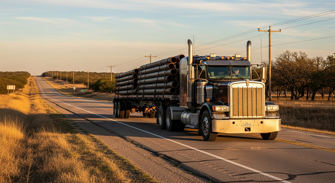 Raider Supply Chain flatbed semi-truck